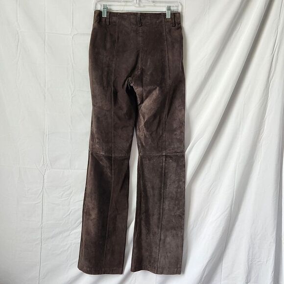 Wilsons Leather Vintage Womens 6 Tall Suede Leather Boot Pants Brown Motorcycle - Picture 3 of 7